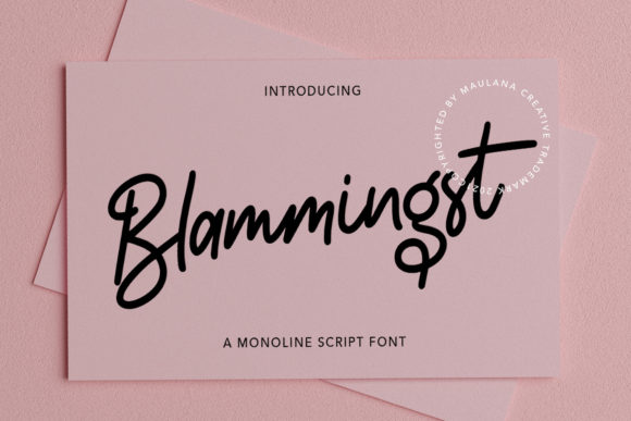 Blammingst: The Elegant Script Font for Modern Design