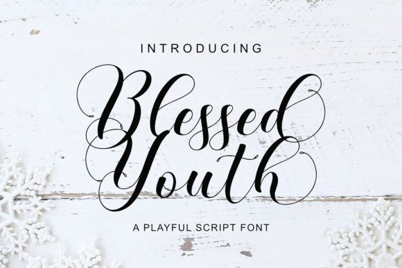 Blessed Youth: Elevating Modern Design with Sophisticated Script