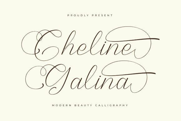 Cheline Galina: A Modern Calligraphy Script for Luxury Design