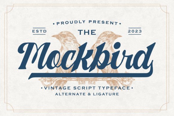 Mockbird: A Vintage Script Typeface for Authentic Branding