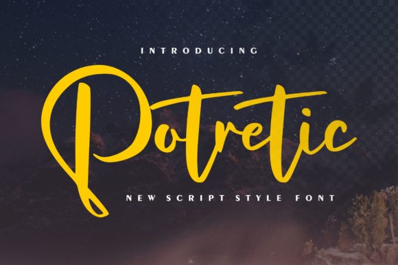 Potretic: Elevating Design with Refined Script Typography