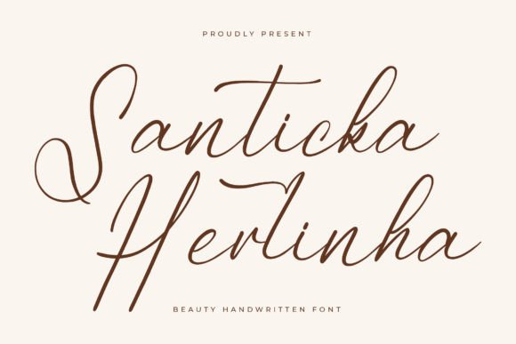 Santicka Herlinha: Elevating Modern Design with Elegant Script